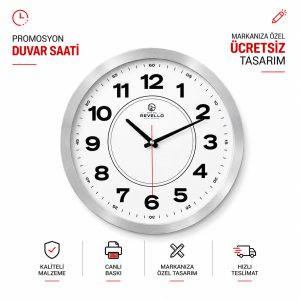 M071 Model Metal Çerçeveli Saati 40 cm